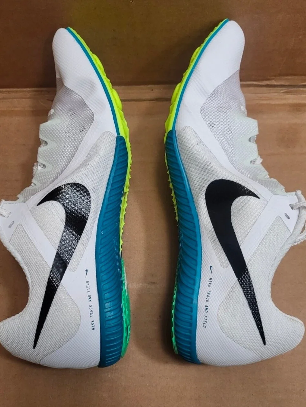 Nike Zoom Rival Multi Track Spike White/Black/Green Men Size 13 NEW